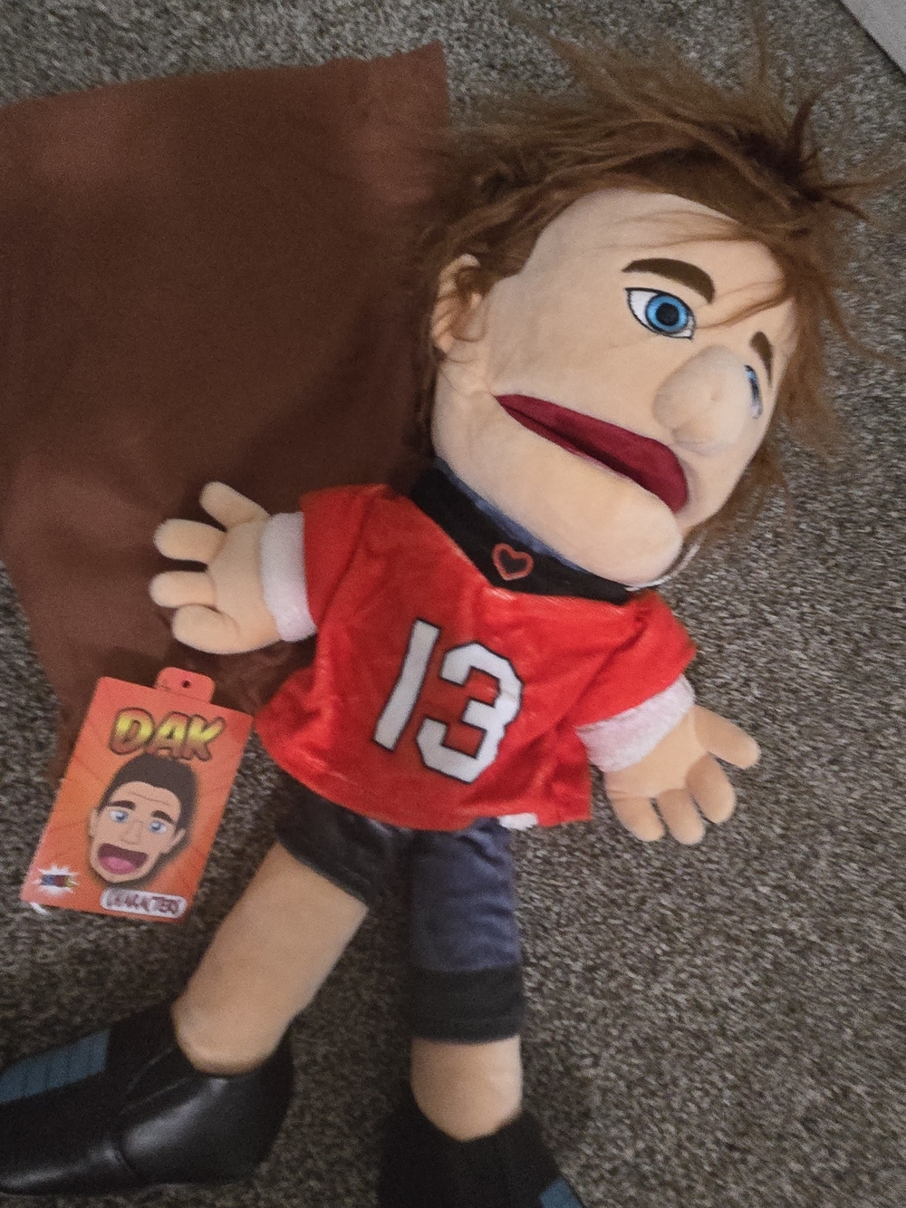 SML PUPPET Red Plush Doll Jersey Number 13 Plush Figure
